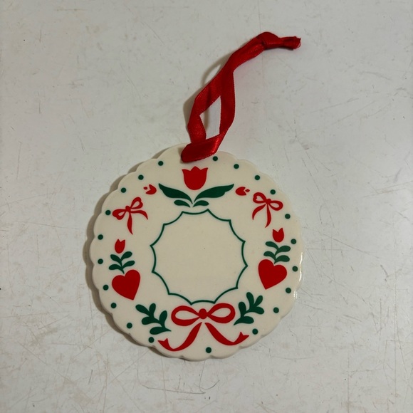 🛍️3/$30 Vintage NIB Russ‎ ceramic Christmas holiday tree wreath ornament - Picture 8 of 11